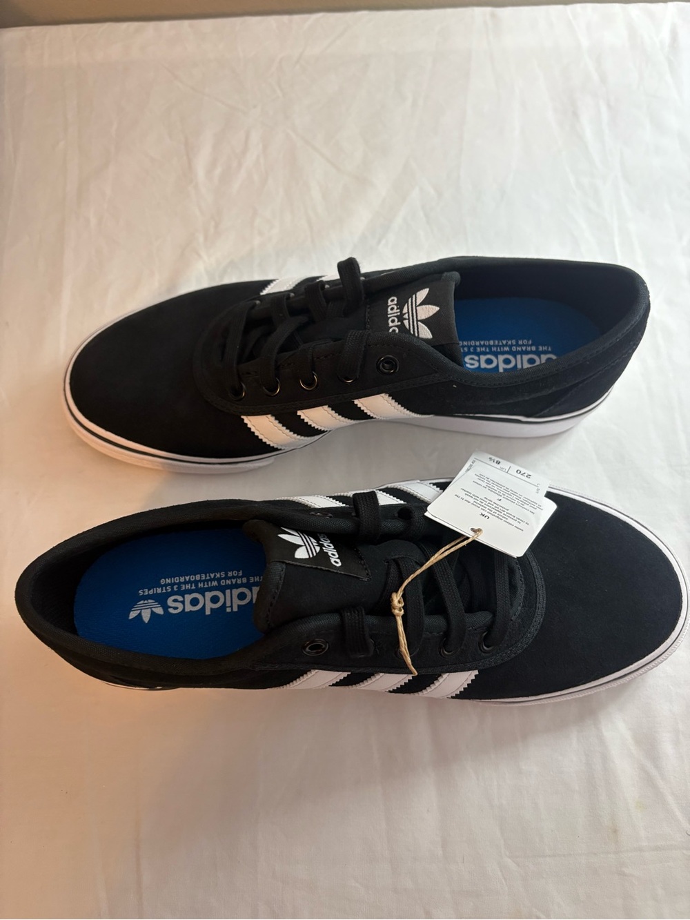 Adidas Adiease Skate Shoes Core Black & White Men’s Size 9 HQ6432 NWT NIB